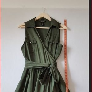 WHBM Green Wrap Dress